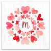Valentines Day Decorations>Kirklands Home Personalized Monogram Hearts Canvas Wall Plaque