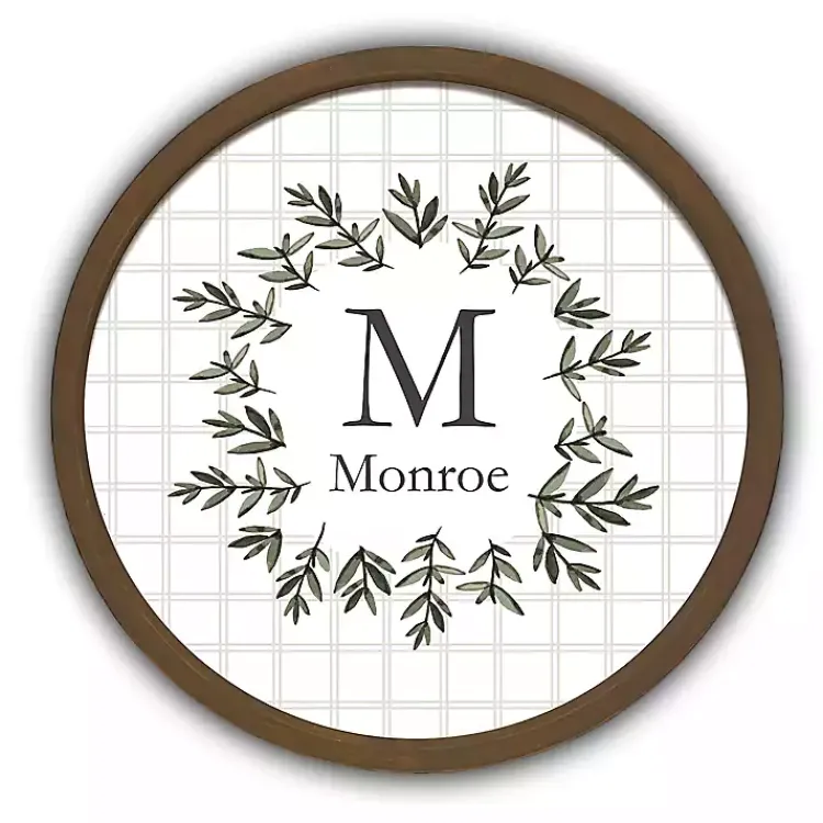 Kirklands Home Personalized Monogram Leafy Frame Plaque Brown Online