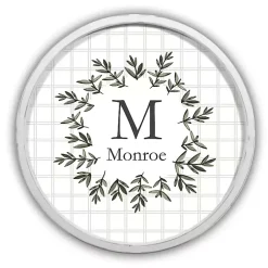Kirklands Home Personalized Monogram Leafy Frame Plaque White Best