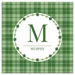 St Patricks Day Decorations>Kirklands Home Personalized Monogram Shamrock Canvas Art Print