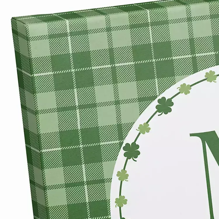 St Patricks Day Decorations>Kirklands Home Personalized Monogram Shamrock Canvas Art Print