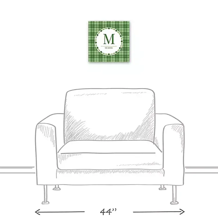 St Patricks Day Decorations>Kirklands Home Personalized Monogram Shamrock Canvas Art Print