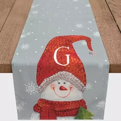 Christmas Dining & Entertaining>Kirklands Home Personalized Monogram Snowman Table Runner, 90 in.
