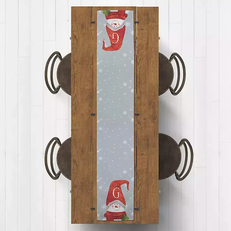 Christmas Dining & Entertaining>Kirklands Home Personalized Monogram Snowman Table Runner, 90 in.