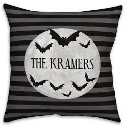 Halloween>Kirklands Home Personalized Moonlit Bats Outdoor Throw Pillow