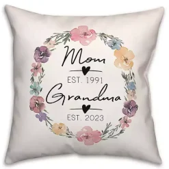 Kirklands Home Personalized Mother's Day Dates Outdoor Pillow Outlet