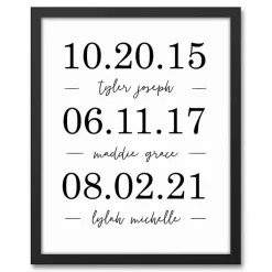 Kirklands Home Personalized Names & Dates Framed Canvas Print Discount