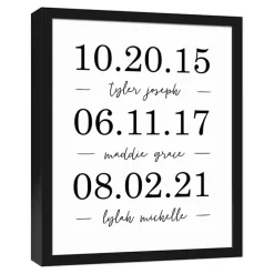 Kirklands Home Personalized Names & Dates Framed Canvas Print Discount