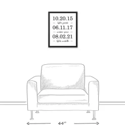 Kirklands Home Personalized Names & Dates Framed Canvas Print Discount