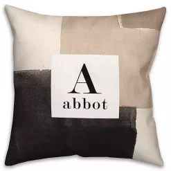 Kirklands Home Personalized Neutral Monogram Outdoor Pillow