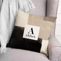 Kirklands Home Personalized Neutral Monogram Outdoor Pillow