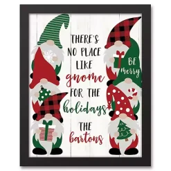 Christmas Art & Wall Decor>Kirklands Home Personalized No Place Like Gnome Canvas Plaque