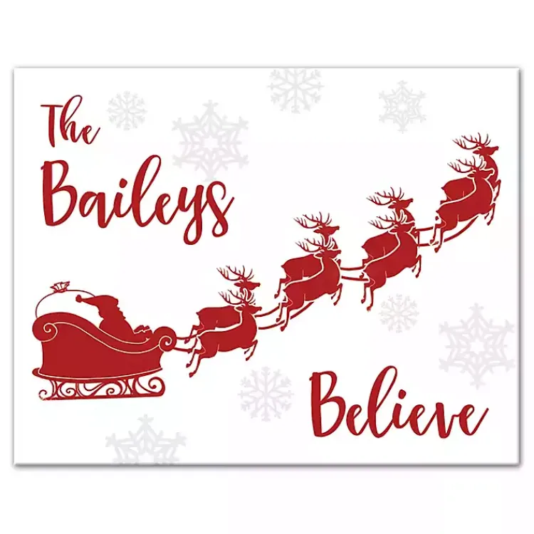 Christmas Art & Wall Decor>Kirklands Home Personalized Our Family Believes Wall Plaque