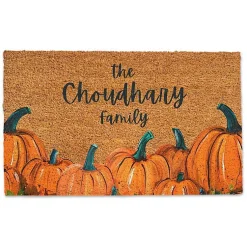 Fall>Kirklands Home Personalized Painted Pumpkins Doormat