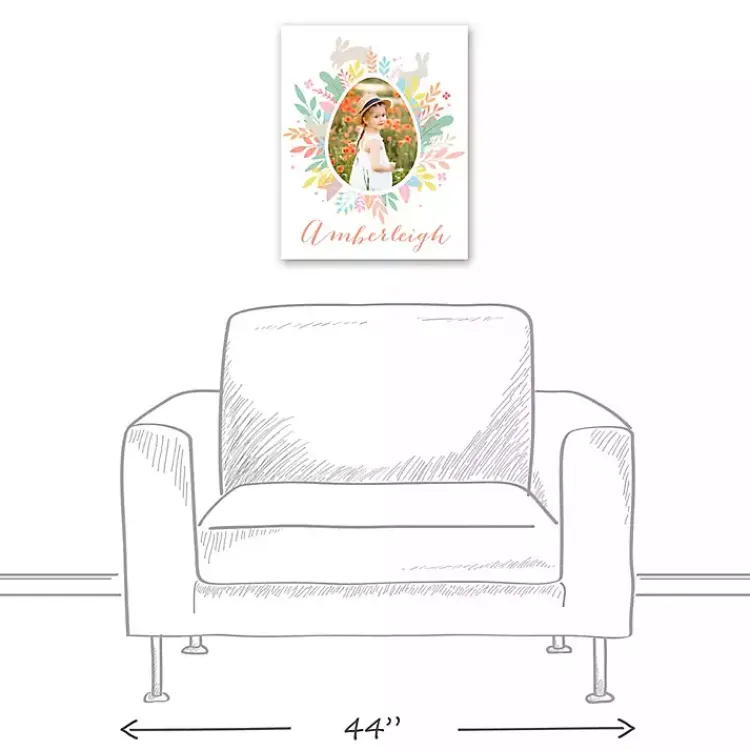 Easter Decorations>Kirklands Home Personalized Photo Egg Wreath Canvas Print