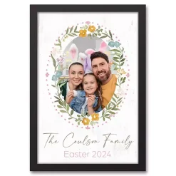 Easter Decorations>Kirklands Home Personalized Photo Floral Wreath Canvas Print