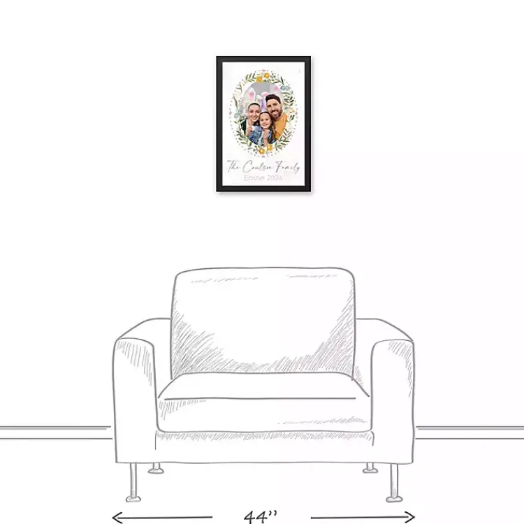 Easter Decorations>Kirklands Home Personalized Photo Floral Wreath Canvas Print