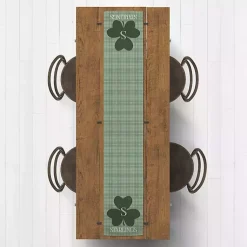 St Patricks Day Decorations>Kirklands Home Personalized Plaid Clover Table Runner, 72 in.