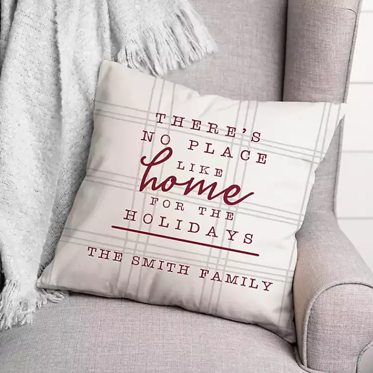 Pillows>Kirklands Home Personalized Plaid Home Holidays Outdoor Pillow