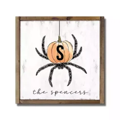 Halloween>Kirklands Home Personalized Pumpkin and Spider Halloween Wall Art