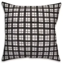 Fall>Kirklands Home Personalized Pumpkin Black and White Plaid Pillow