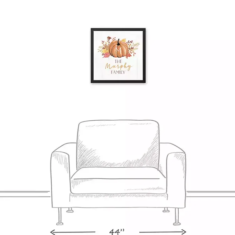 Fall>Kirklands Home Personalized Pumpkin Monogram Canvas Art Print