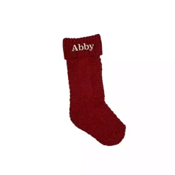 Christmas Stockings & Stocking Holders>Kirklands Home Personalized Serif Embroide Stocking Red