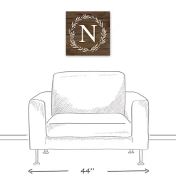 Kirklands Home Personalized Shiplap Wreath Canvas Wall Plaque Best