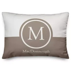 Kirklands Home Personalized Simple Circle Monogram Outdoor Pillow Sale