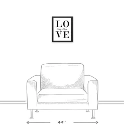 Kirklands Home Personalized Simple Love Framed Canvas Wall Plaque