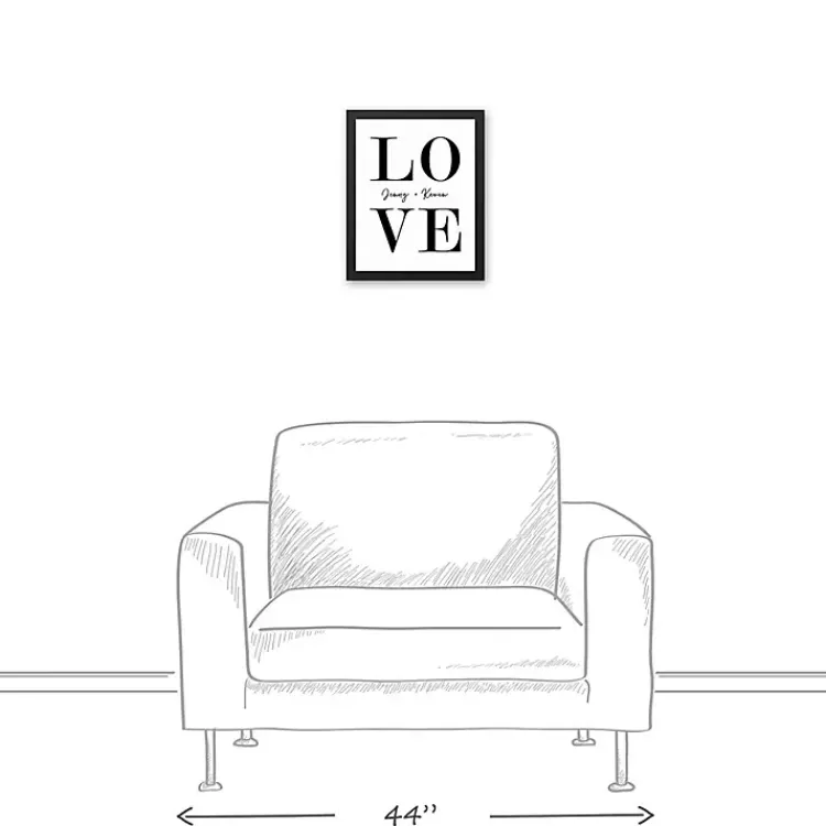 Kirklands Home Personalized Simple Love Framed Canvas Wall Plaque