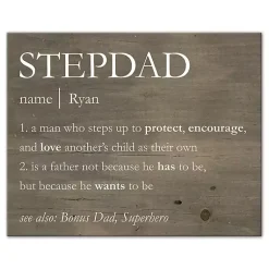 Kirklands Home Personalized Stepdad Definition Canvas Wall Plaque