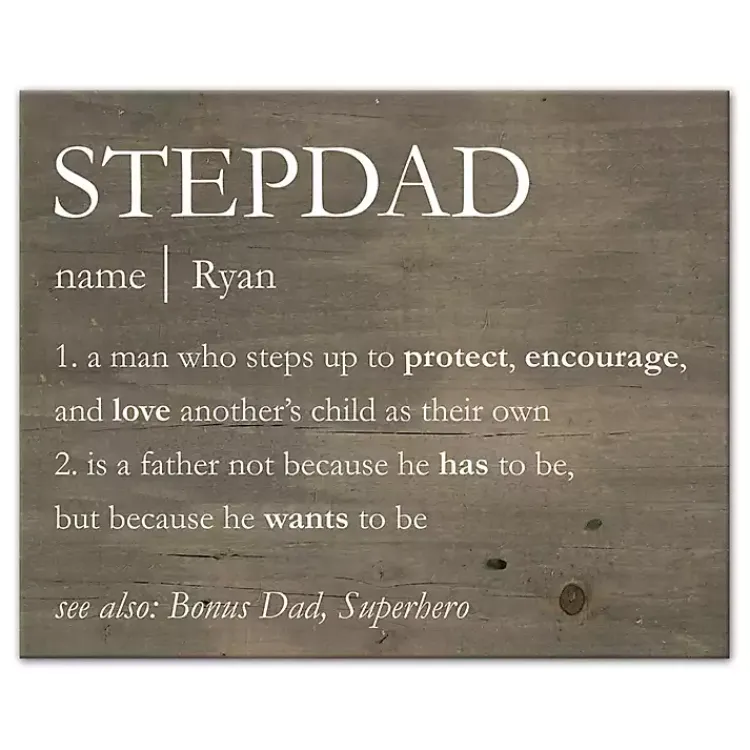 Kirklands Home Personalized Stepdad Definition Canvas Wall Plaque