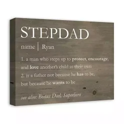 Kirklands Home Personalized Stepdad Definition Canvas Wall Plaque