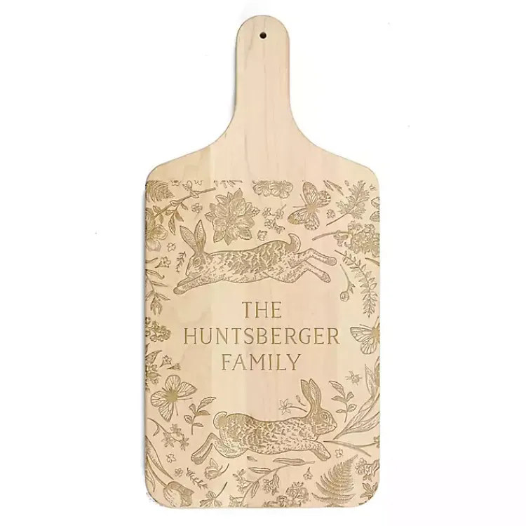 Easter Decorations>Kirklands Home Personalized Vintage Bunnies Maple Serving Board Tan