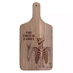 Halloween>Kirklands Home Personalized Walnut Rockin Skeleton Cutting Board Brown