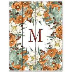 Fall>Kirklands Home Personalized Watercolor Flowers Wood Wall Plaque Multi