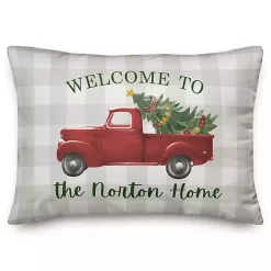 Christmas Pillows>Kirklands Home Personalized Welcome Christmas Truck Pillow