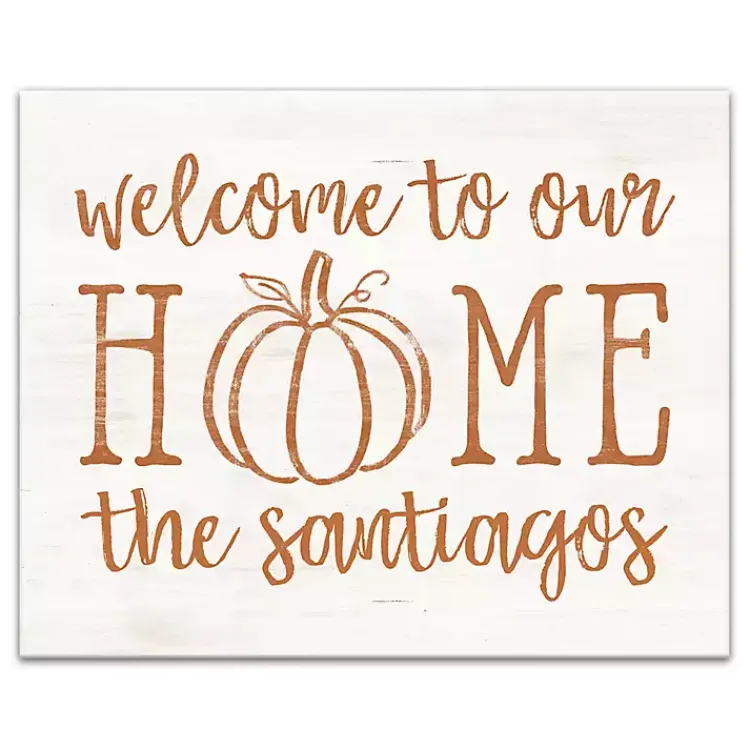 Fall>Kirklands Home Personalized Welcome Home Fall Canvas Art Print