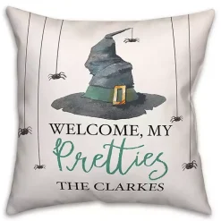 Halloween>Kirklands Home Personalized Welcome My Pretties Outdoor Pillow