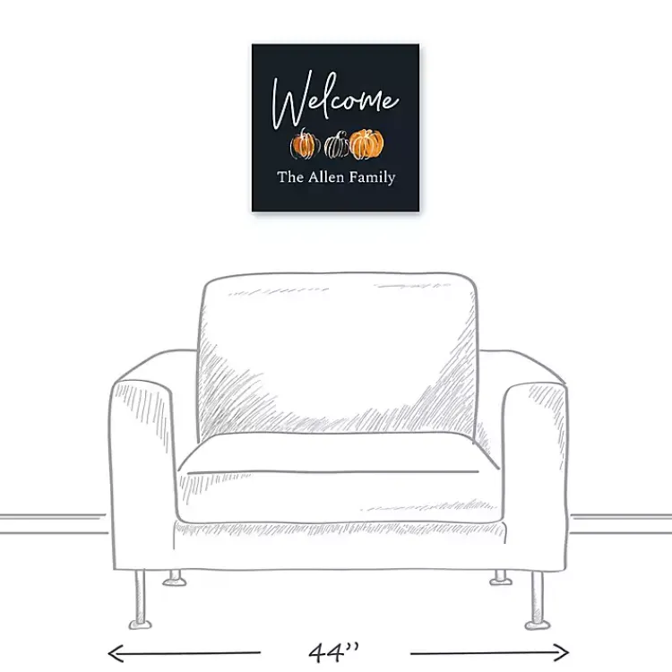 Fall>Kirklands Home Personalized Welcome Pumpkin Harvest Wall Art