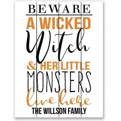 Halloween>Kirklands Home Personalized Wicked Witch Halloween Wall Art
