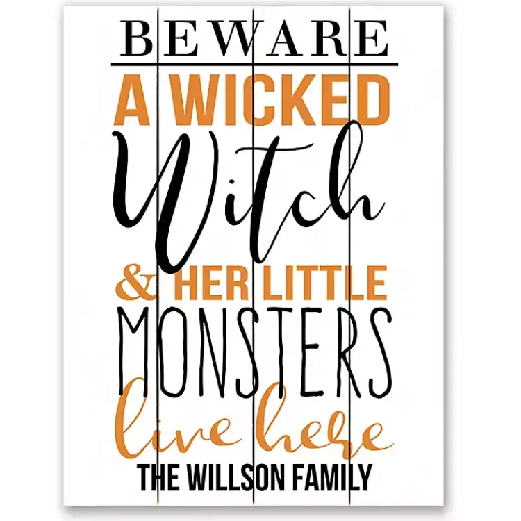 Halloween>Kirklands Home Personalized Wicked Witch Halloween Wall Art