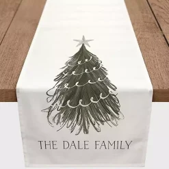 Christmas Dining & Entertaining>Kirklands Home Personalized Wispy Tree Table Runner, 72 in.