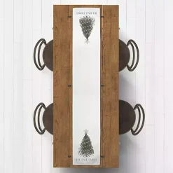 Christmas Dining & Entertaining>Kirklands Home Personalized Wispy Tree Table Runner, 72 in.