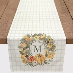 Kirklands Home Personalized Wreath Monogram Table Runner, 90 in. Discount