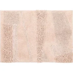 Kirklands Home Petal Blush Asymmetrical Cotton Bath Mat, 34 in. Pink New