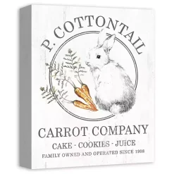 Easter Decorations>Kirklands Home Peter Cottontail Carrot Company Canvas Art Print
