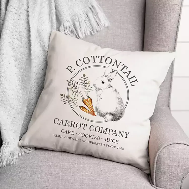 Easter Decorations>Kirklands Home Peter Cottontail Easter Bunny Pillow