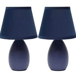 Kirklands Home Petite Oblong Table Lamps, Set of 2 Blue Online